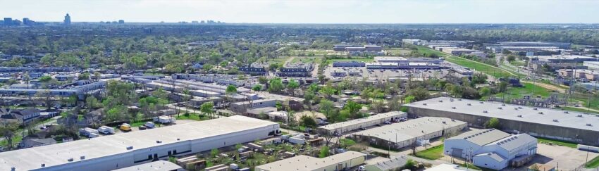 Aerial view of Madisonville, TX, whose residents can get cheap bail bonds from All About Bail Bonds