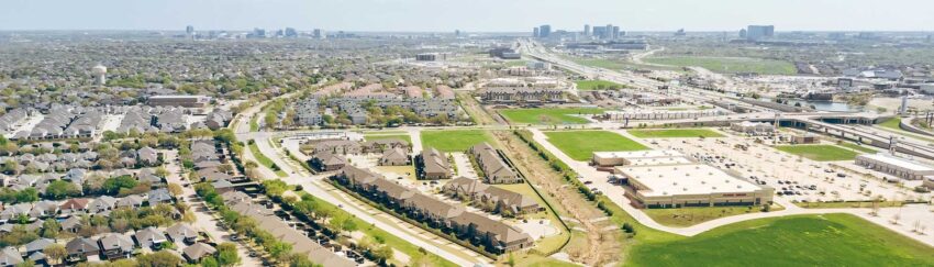 An aerial view of South Union, TX, whose residents may need bail bond loans