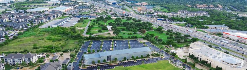 Aerial view of Westwood, TX, which is a city that bail bonds are available in
