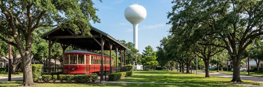A park in Bellaire, TX, whose residents can post bail with help from a local bail bondsman