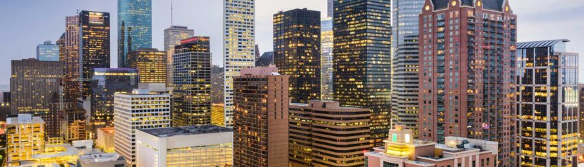Skyscraper in Harris County, TX, whose tenants can get a bail bond from All About Bail Bonds if they need it