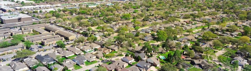 Aerial view of Harris County, TX